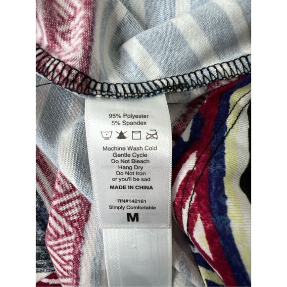 LuLaRoe Kristina Red White Blue Tank Top Tunic Medium NEW‎ - Picture 4 of 5